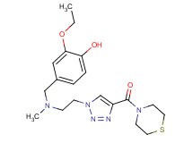 2-ethoxy-4-[(methyl{2-[4-(4-thiomorpholinylcarbonyl)-1H-1,2,3-triazol-1-yl]ethyl}amino)methyl]phenol