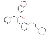 N-{3-[2-(4-morpholinyl)ethoxy]benzyl}-N-(2-pyridinylmethyl)-1,3-benzodioxole-5-carboxamide