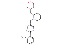 4-[(1-{[2-(2-methylphenyl)pyrimidin-5-yl]methyl}piperidin-2-yl)methyl]morpholine