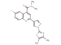 2-[1-(4,5-dimethyl-1,3-thiazol-2-yl)-1H-pyrazol-4-yl]-6-fluoro-N,N-dimethylquinoline-4-carboxamide