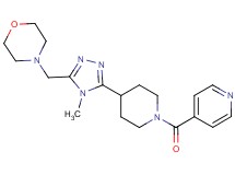 4-{[5-(1-isonicotinoylpiperidin-4-yl)-4-methyl-4H-1,2,4-triazol-3-yl]methyl}morpholine