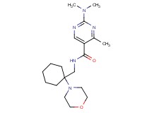 2-(dimethylamino)-4-methyl-N-{[1-(4-morpholinyl)cyclohexyl]methyl}-5-pyrimidinecarboxamide