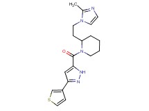 2-[2-(2-methyl-1H-imidazol-1-yl)ethyl]-1-{[3-(3-thienyl)-1H-pyrazol-5-yl]carbonyl}piperidine