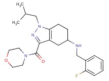 N-(2-fluorobenzyl)-1-isobutyl-3-(4-morpholinylcarbonyl)-4,5,6,7-tetrahydro-1H-indazol-5-amine