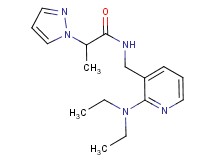 N-{[2-(diethylamino)-3-pyridinyl]methyl}-2-(1H-pyrazol-1-yl)propanamide