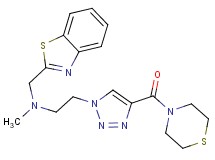 (1,3-benzothiazol-2-ylmethyl)methyl{2-[4-(4-thiomorpholinylcarbonyl)-1H-1,2,3-triazol-1-yl]ethyl}amine