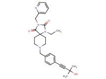 1-ethyl-8-[4-(3-hydroxy-3-methyl-1-butyn-1-yl)benzyl]-3-(2-pyridinylmethyl)-1,3,8-triazaspiro[4.5]decane-2,4-dione