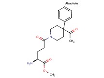 methyl (2S)-5-(4-acetyl-4-phenyl-1-piperidinyl)-2-amino-5-oxopentanoate hydrochloride