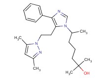 6-{5-[2-(3,5-dimethyl-1H-pyrazol-1-yl)ethyl]-4-phenyl-1H-imidazol-1-yl}-2-methylheptan-2-ol
