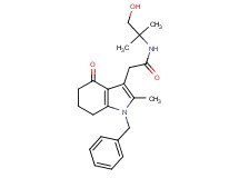 2-(1-benzyl-2-methyl-4-oxo-4,5,6,7-tetrahydro-1H-indol-3-yl)-N-(2-hydroxy-1,1-dimethylethyl)acetamide
