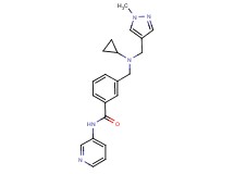 3-({cyclopropyl[(1-methyl-1H-pyrazol-4-yl)methyl]amino}methyl)-N-pyridin-3-ylbenzamide