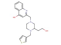 2-{[3-(2-hydroxyethyl)-4-(3-thienylmethyl)-1-piperazinyl]methyl}-4-quinolinol