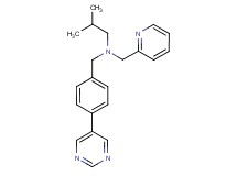 2-methyl-N-(pyridin-2-ylmethyl)-N-(4-pyrimidin-5-ylbenzyl)propan-1-amine