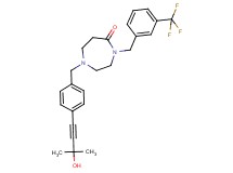 1-[4-(3-hydroxy-3-methyl-1-butyn-1-yl)benzyl]-4-[3-(trifluoromethyl)benzyl]-1,4-diazepan-5-one