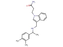 3-[3-({[1-(3,4-dimethylphenyl)ethyl]amino}methyl)-1H-indol-1-yl]propanamide