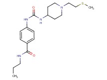 4-{[({1-[2-(methylthio)ethyl]piperidin-4-yl}amino)carbonyl]amino}-N-propylbenzamide