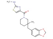 4-{[3-(1,3-benzodioxol-5-ylmethyl)-3-methylpiperidin-1-yl]carbonyl}-N-methyl-1,3-thiazol-2-amine