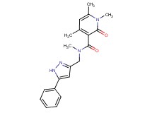 N,1,4,6-tetramethyl-2-oxo-N-[(5-phenyl-1H-pyrazol-3-yl)methyl]-1,2-dihydropyridine-3-carboxamide