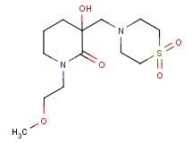 3-[(1,1-dioxidothiomorpholin-4-yl)methyl]-3-hydroxy-1-(2-methoxyethyl)piperidin-2-one