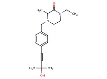 1-ethyl-4-[4-(3-hydroxy-3-methylbut-1-yn-1-yl)benzyl]-3-methylpiperazin-2-one