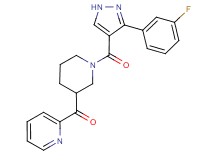 (1-{[3-(3-fluorophenyl)-1H-pyrazol-4-yl]carbonyl}-3-piperidinyl)(2-pyridinyl)methanone