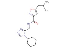 N-[(4-cyclohexyl-4H-1,2,4-triazol-3-yl)methyl]-5-isobutylisoxazole-3-carboxamide