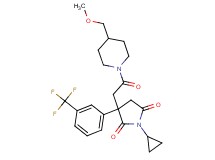 1-cyclopropyl-3-{2-[4-(methoxymethyl)-1-piperidinyl]-2-oxoethyl}-3-[3-(trifluoromethyl)phenyl]-2,5-pyrrolidinedione
