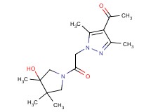 1-{1-[2-(3-hydroxy-3,4,4-trimethylpyrrolidin-1-yl)-2-oxoethyl]-3,5-dimethyl-1H-pyrazol-4-yl}ethanone