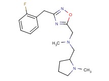1-[3-(2-fluorobenzyl)-1,2,4-oxadiazol-5-yl]-N-methyl-N-[(1-methyl-2-pyrrolidinyl)methyl]methanamine
