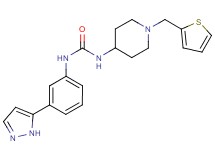N-[3-(1H-pyrazol-5-yl)phenyl]-N'-[1-(2-thienylmethyl)piperidin-4-yl]urea