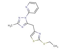 2-(5-{[2-(ethylthio)-1,3-thiazol-4-yl]methyl}-3-methyl-1H-1,2,4-triazol-1-yl)pyridine