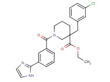 ethyl 3-(3-chlorobenzyl)-1-[3-(1H-imidazol-2-yl)benzoyl]-3-piperidinecarboxylate