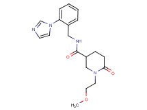 N-[2-(1H-imidazol-1-yl)benzyl]-1-(2-methoxyethyl)-6-oxo-3-piperidinecarboxamide