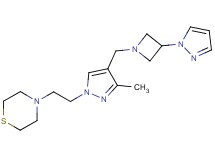 4-[2-(3-methyl-4-{[3-(1H-pyrazol-1-yl)azetidin-1-yl]methyl}-1H-pyrazol-1-yl)ethyl]thiomorpholine
