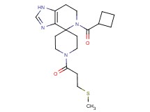 5-(cyclobutylcarbonyl)-1'-[3-(methylthio)propanoyl]-1,5,6,7-tetrahydrospiro[imidazo[4,5-c]pyridine-4,4'-piperidine]