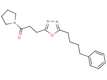 2-[3-oxo-3-(1-pyrrolidinyl)propyl]-5-(4-phenylbutyl)-1,3,4-oxadiazole