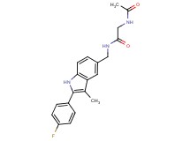 2-(acetylamino)-N-{[2-(4-fluorophenyl)-3-methyl-1H-indol-5-yl]methyl}acetamide