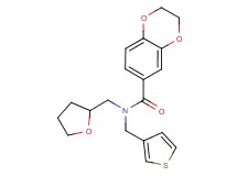 N-(tetrahydrofuran-2-ylmethyl)-N-(3-thienylmethyl)-2,3-dihydro-1,4-benzodioxine-6-carboxamide