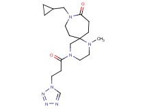 9-(cyclopropylmethyl)-1-methyl-4-[3-(1H-tetrazol-1-yl)propanoyl]-1,4,9-triazaspiro[5.6]dodecan-10-one
