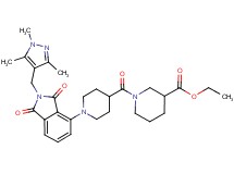 ethyl 1-[(1-{1,3-dioxo-2-[(1,3,5-trimethyl-1H-pyrazol-4-yl)methyl]-2,3-dihydro-1H-isoindol-4-yl}-4-piperidinyl)carbonyl]-3-piperidinecarboxylate