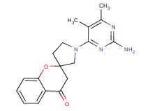 1'-(2-amino-5,6-dimethylpyrimidin-4-yl)spiro[chromene-2,3'-pyrrolidin]-4(3H)-one