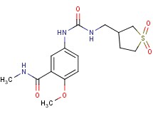 5-[({[(1,1-dioxidotetrahydro-3-thienyl)methyl]amino}carbonyl)amino]-2-methoxy-N-methylbenzamide