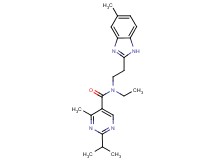 N-ethyl-2-isopropyl-4-methyl-N-[2-(5-methyl-1H-benzimidazol-2-yl)ethyl]pyrimidine-5-carboxamide