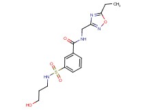 N-[(5-ethyl-1,2,4-oxadiazol-3-yl)methyl]-3-{[(3-hydroxypropyl)amino]sulfonyl}benzamide