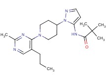 2,2-dimethyl-N-{1-[1-(2-methyl-5-propylpyrimidin-4-yl)piperidin-4-yl]-1H-pyrazol-5-yl}propanamide