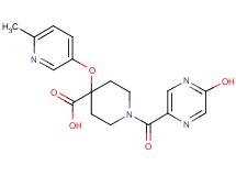 1-[(5-hydroxypyrazin-2-yl)carbonyl]-4-[(6-methylpyridin-3-yl)oxy]piperidine-4-carboxylic acid