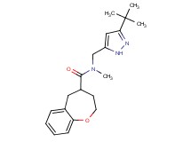 N-[(3-tert-butyl-1H-pyrazol-5-yl)methyl]-N-methyl-2,3,4,5-tetrahydro-1-benzoxepine-4-carboxamide
