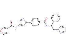 N-{1-[4-({[1-phenyl-2-(1H-pyrazol-1-yl)ethyl]amino}carbonyl)phenyl]-1H-pyrazol-4-yl}-3-furamide