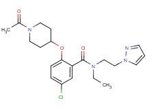 2-[(1-acetyl-4-piperidinyl)oxy]-5-chloro-N-ethyl-N-[2-(1H-pyrazol-1-yl)ethyl]benzamide