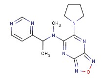 N-methyl-N-[1-(4-pyrimidinyl)ethyl]-6-(1-pyrrolidinyl)[1,2,5]oxadiazolo[3,4-b]pyrazin-5-amine